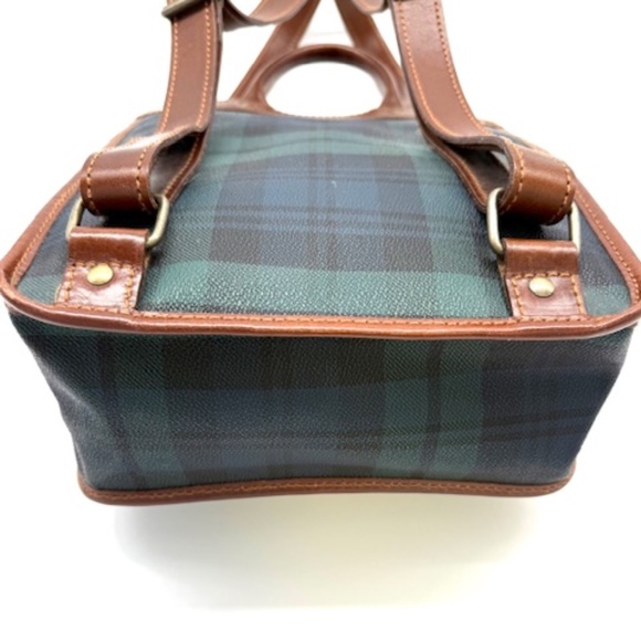 Vintage Polo Ralph Lauren Black Watch Plaid Back Pack~Vintage~Retro~Classic - Picture 3 of 8